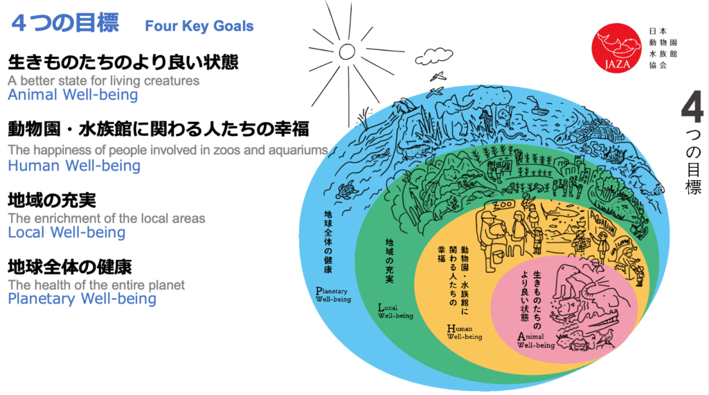 Screenshot of JAZA's future vision showing the four key goals