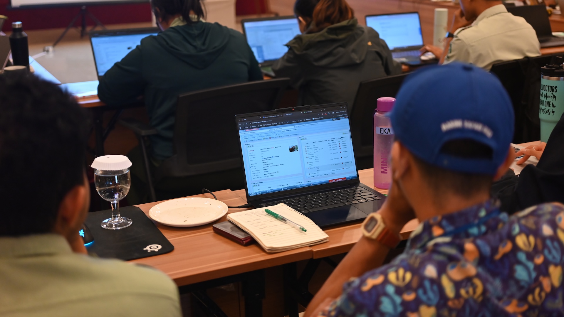ZIMS training image of person looking at computer screen